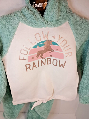 Plush Follow Your Rainbow 2 piece outfit Size 4 Girls New with tags - Picture 2 of 5