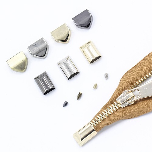 5 Pcs Metal Zipper Stopper Screws End Lock Tail Plug Repair Clip Bag Closure DIY - Picture 1 of 16