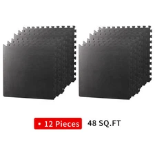 12PCS Exercise Mat EVA Interlocking Gym Equipment Foam Floor Tiles Mats 24''x24"