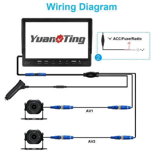 7'' Backup Camera and Monitor Kit Back Reverse System For Truck RV Caravan - Picture 15 of 17