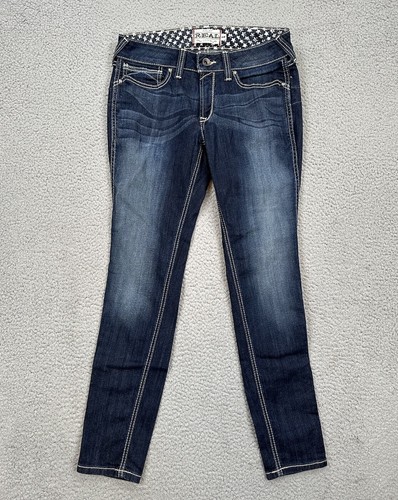 Ariat Real Denim Ella Jeans Women Size 30R Blue Skinny Leg Low Rise Stretch