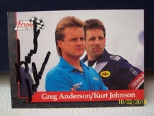 Kurt Johnson 1993 Finish Line #74 RACING NHRA Winston DRAG Racing CARD Signed