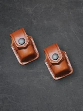 KM2002-MG Two Single Speedloader Pouches with Belt Clip For 357 Magnum 44 Magnum