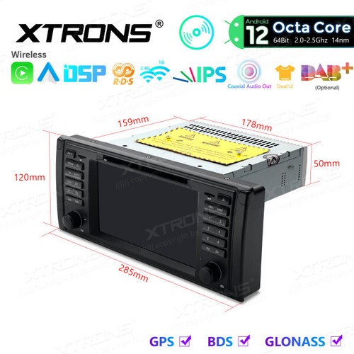 Radio de coche XTRONS 7 pulgadas Android 13.0 8 núcleos GPS Navi DVD DSP RDS para BMW E39 - Imagen 13 de 15