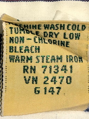 LL Bean Men's XXL Blue/White Plaid Button Down Shirt - Made in Hong Kong Cotton - Picture 5 of 7