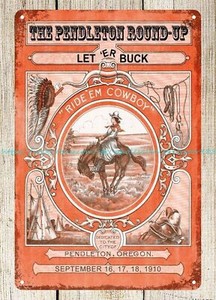 ペンドルトン PENDLETON ROUND-UP ビンテージ看板 ペンドルトン ラウンドアップコレクション