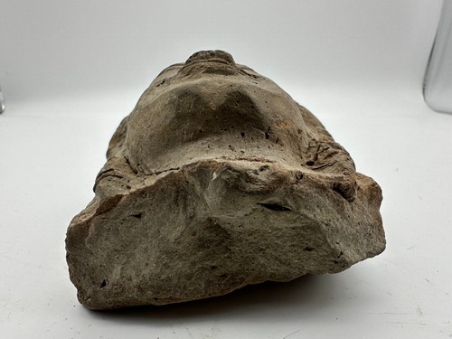 Pre 19th Century Carved Sandstone South Asian Temple Fragment Small Head Smiling - Imagen 6 de 16