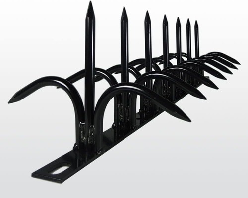 Shinobi Gaeshi H130 Doppelklingen Schwarz Sicherheit Spikes Zaun Stahl Made in Japan - Bild 1 von 3