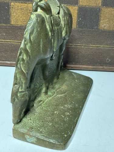 Antik Pferd Guss Metall Türstopper Türstopper Buchstütze Bronzefarben Western - Bild 15 von 18