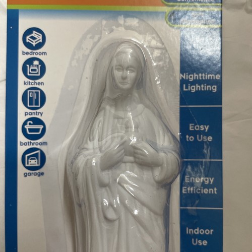 Virgin Mary NIGHT LIGHT Plug-In Virgin new. 6.5” Free Shipping!! - Picture 4 of 5