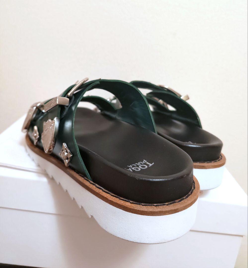 Toga stud-embellished velvet slides - Green