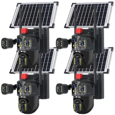 4x Solar Battery Powered Wireless WiFi Outdoor Home Security Camera System CCTV