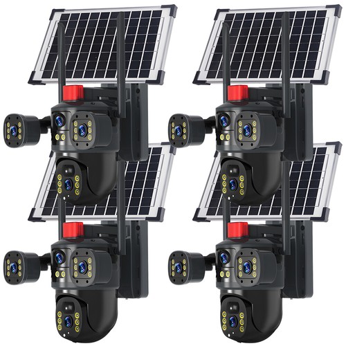 Solar Battery Powered Wireless WiFi Outdoor Pan/Tilt Home Security Camera System