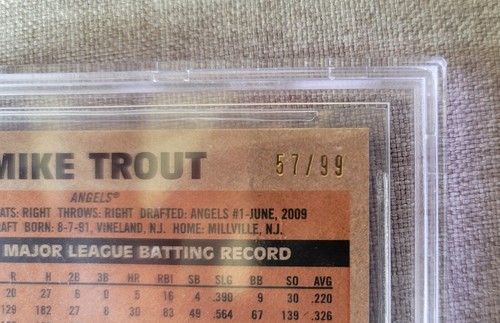 2018 Chrome 1983 Topps Green Refractor 57/99 (Mike Trout) #83T-12 BGS 9 🐐 (DR) - Picture 3 of 3