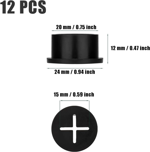 12 Stück 20Mm Kabeldurchführung Gummi, Kabeldurchführung Tisch Lochabdeckung Kab - Bild 2 von 6