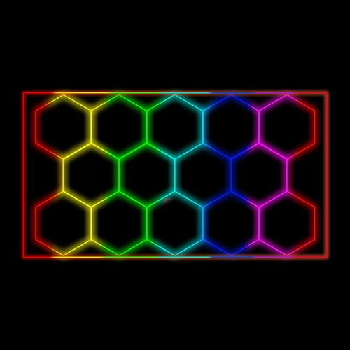 Hexagon LED lamp tubes workshop garage ceilings light honeycomb lighting fashions - Picture 67 of 88