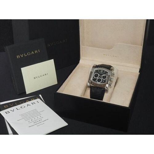 Bvlgari Assioma Chronograph AA48SCH AA48BSLDCH Automatic Black Dial Men's Watch