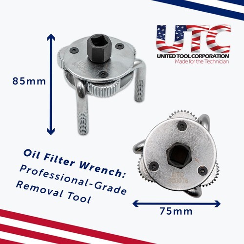 Oil Filter Wrench Set Adjustable 2 Way 3 Leg Oil & Fuel Filter Removal Tool - Picture 10 of 13
