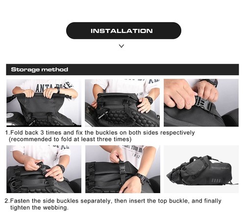 Rhinowalk Motorcycle Bag 28L Pannier Bag Saddle Bags Side Storage Bag Waterproof - Picture 8 of 23