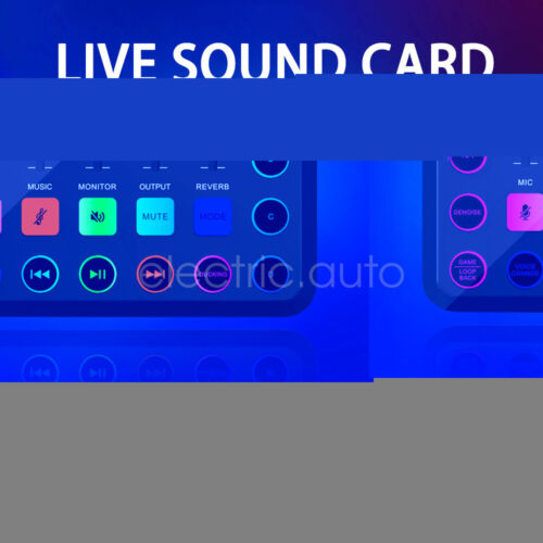 Gaming Audio Mixer Streaming Podcast/Recording DJ Music Mixer Sound Card Changer - Picture 4 of 16
