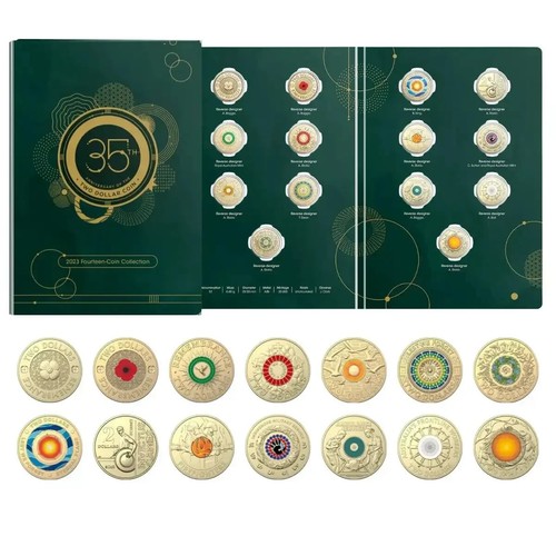 Australia 2023 14 x 2$ 35th Anniversary 14 x Coin Collection RED POPPY HONEY BEE - Picture 8 of 23
