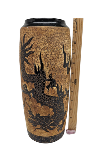 Dona Vietnam Art Pottery Vase Vietnamese Asian Ceramics Dragon Vintage 1427 - Bild 7 von 11