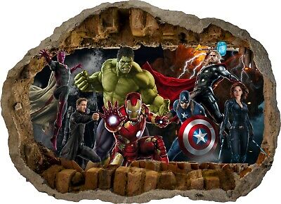 Iron Man Marvel Hulk Buster Avengers Bedroom Mural Deca Wall Sticker Poster 297a 