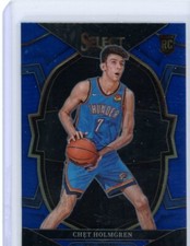2022-23 Panini Select Chet Holmgren Blue Color Match Concourse RC Thunder 