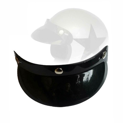 Bandit Helmets Sun Peak sunshade to button on jet helmet motocross black chromed - Picture 2 of 4