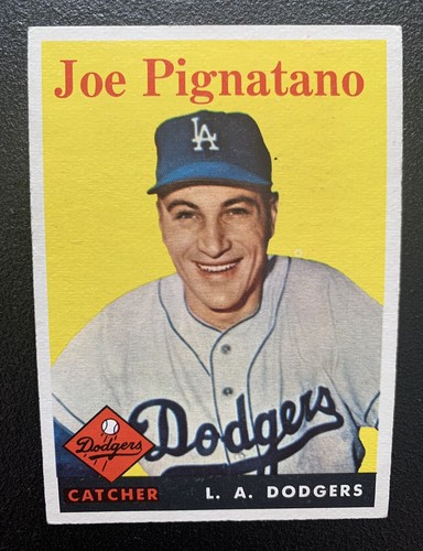 1958 TOPPS Joe Pignatano #373 Los Angeles Dodgers Baseball Card - Picture 2 of 3