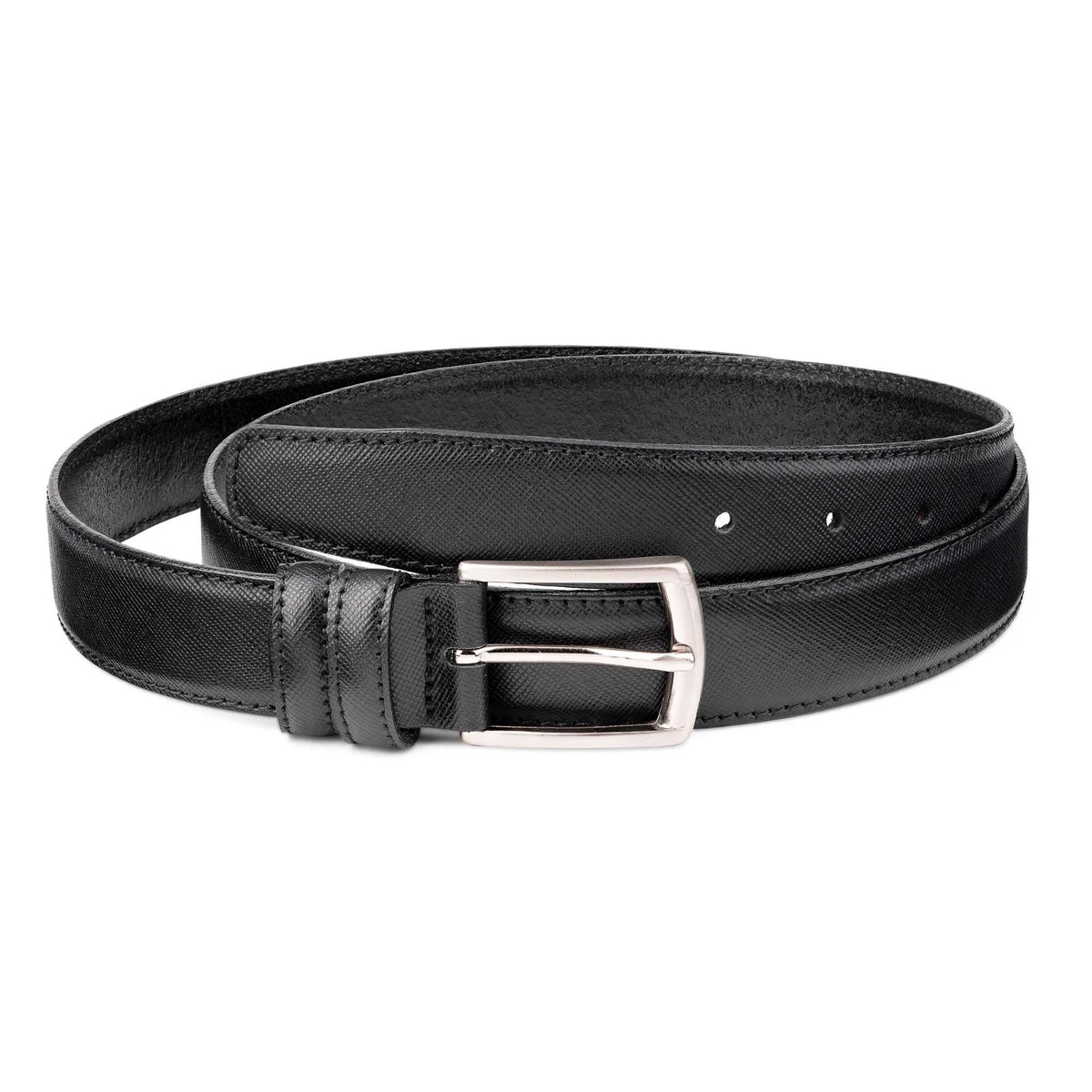3 cm Saffiano Leather Belt in Black Men's belts Classic dress