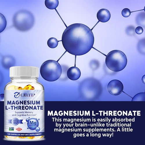 L-treonato de magnesio 120 un. - Salud nerviosa, mejora el sueño, alivia el estrés - Imagen 3 de 12