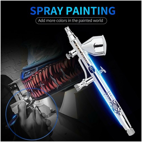 Gocheer Kit Aérographe Haute Précision Double Action Alimentation par Gravité avec 0,2 0,3 0,5... - Photo 6 sur 6