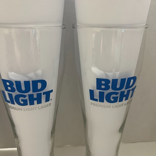 Bud Light Premium Light Lager Beer Drinking Glass 16 oz Pint 9.25" Tall Lot of 4 - Picture 7 of 10