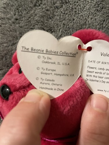 TY Beanie Baby - Valentino-Valentina-1994-1998-Excellent Condition Tag Errors - Picture 11 of 20