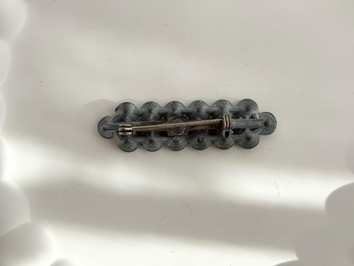 Silberfarbene Vintage Strass klassische geometrische elegante zweireihige Brosche Anstecknadel - Bild 5 von 10