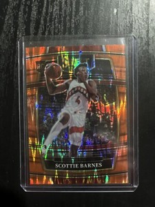 2021-22 Panini Select Scottie Barnes RC Orange Flash Prizm Concourse Raptors #74