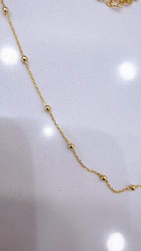 Collana Catenina in ORO GIALLO con Sfere Lucide ORO 18 KT 750% List. 375€ - Imagen 2 de 5