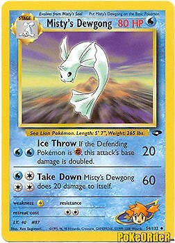 Gym Challenge 54/132 Misty's Dewgong Pokemon Karte UNLIMITED EDITION - Bild 1 von 1