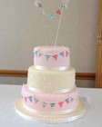 Edible Bunting Flags,Circles or Butterfly Floral Shabby Chic Cake Cupcake Topper