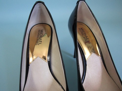 Size: 8 MICHAEL KORS Patent Leather Black Pumps High Heels Women - Foto 8 di 9