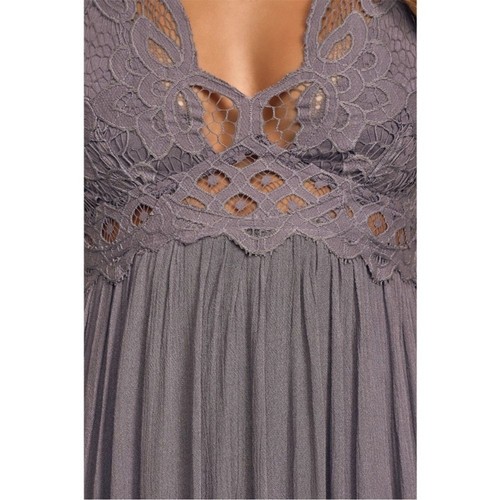 Free People Womens Adella Maxi Slip Dress in Slate NWT Size Small - Picture 6 of 7