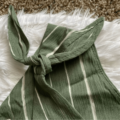 a.n.a Long Tank Top Green Shoulder Tie New Womens Size Medium - Picture 5 of 10