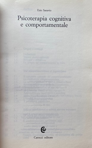 EZIO SANAVIO PSICOTERAPIA COGNITIVA E COMPORTAMENTALE CAROCCI 1991 - Picture 2 of 12