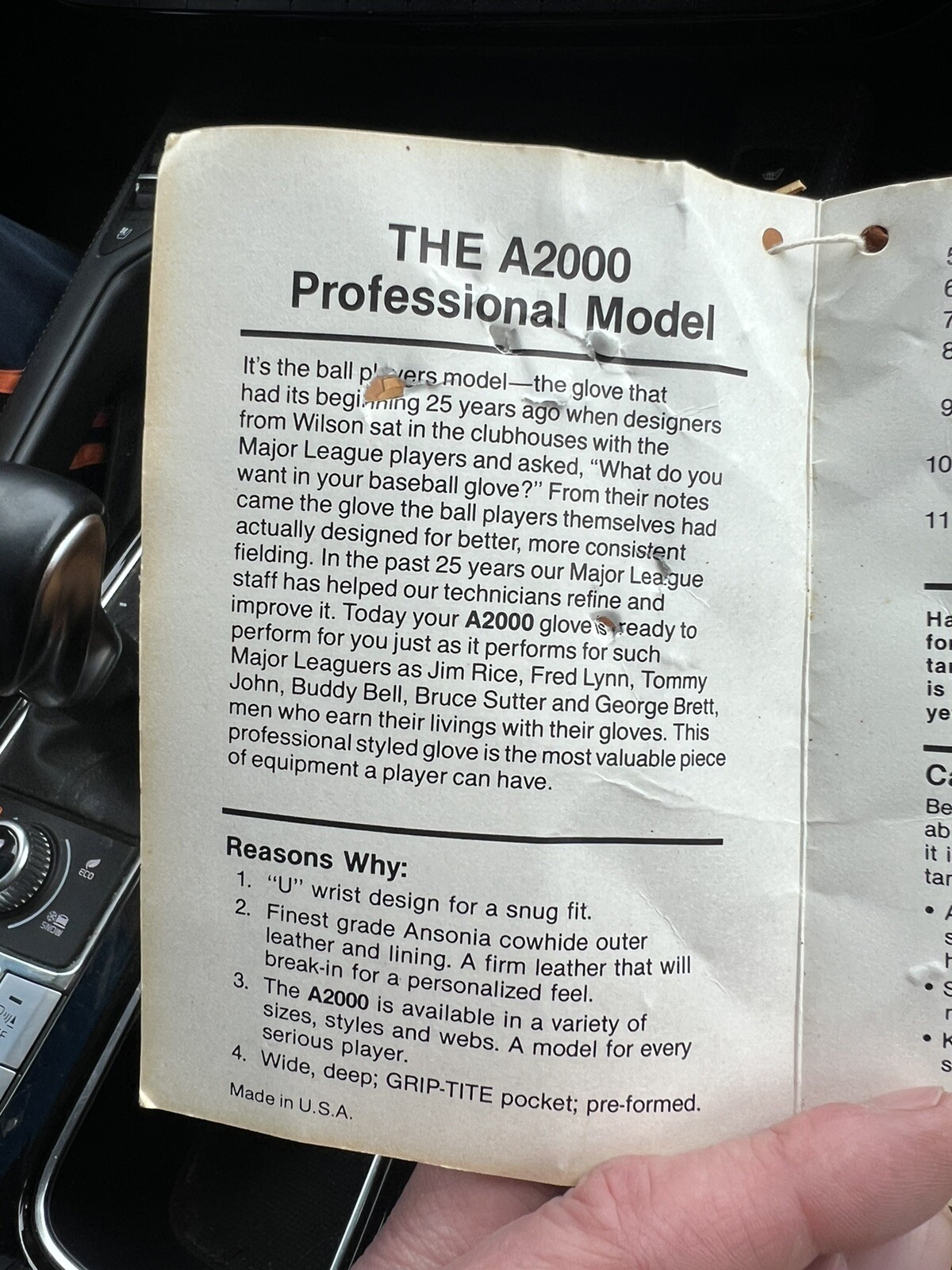 Vintage Wilson "The A2000" XL USA Baseball Glove Made In USA eBay