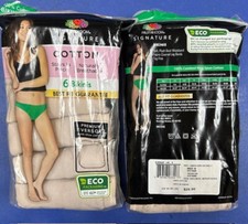 12 Pack Fruit of the Loom Signature 100 Cotton Bikini Panties BEIGE Sz - 5 / S