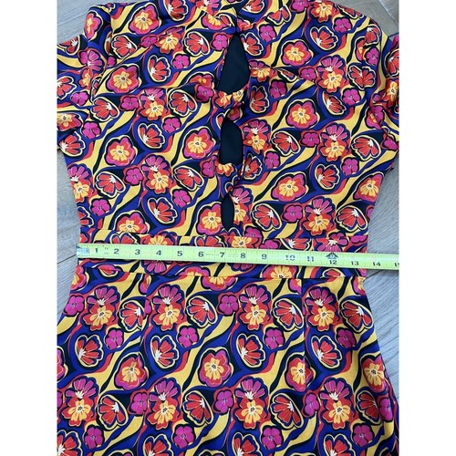 Nasty Gal Dress Size 4 High Neck Twist Front Retro Floral Maxi NWT - Picture 13 of 17