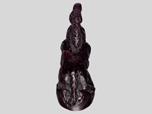 GII Certified LIBERIA Ruby 63.28 Cts Natural Untreated Dark Purple Red Sculpture - Picture 5 of 7