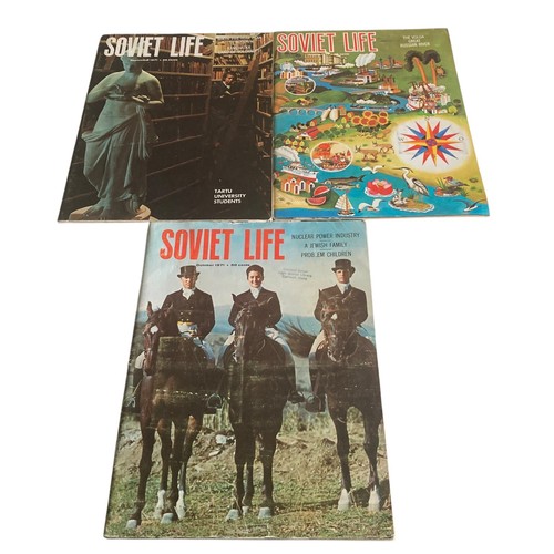 SOVIET LIFE Magazine Vintage Russian USSR August September and October Lot of 3