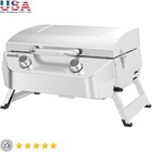 Stainless Steel Portable Gas Grill 2-Burner 20000 Btu Camping Outdoor Cooking Us